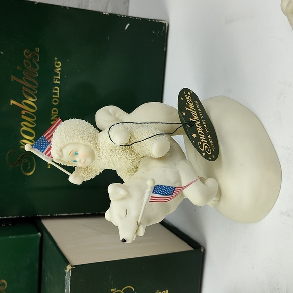Snowbabies Its a Grand Old Flag Show your Stripes Frosty Forest Lot Dept 56 Lot - Picture 15 of 16
